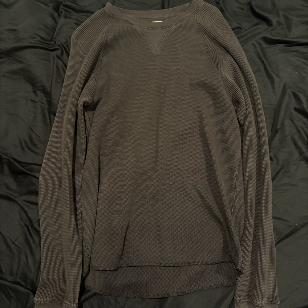 J Crew Mixed Waffle Sweatshirt